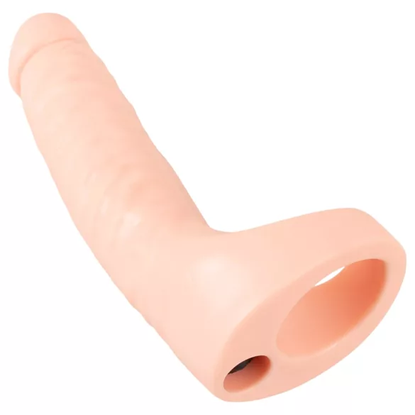Realistixxx Double Fucker - gode anal vibrant strap-on (couleur chair)