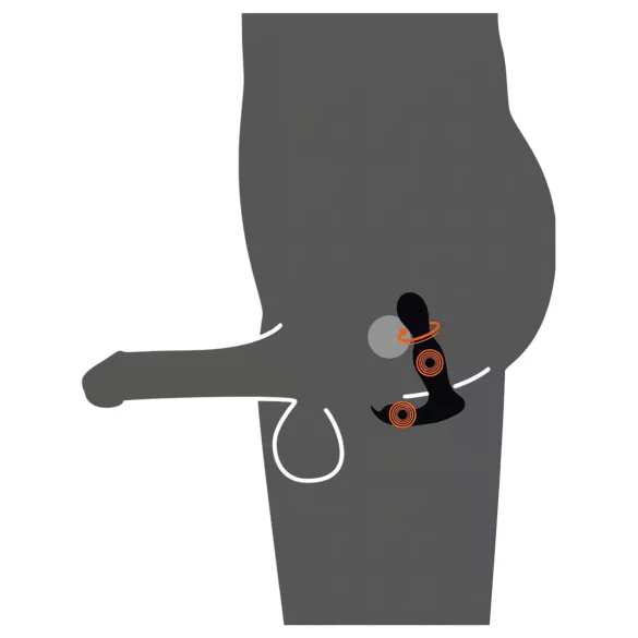 Rebel - vibromasseur prostate télécommandé 2 en 1 - silicone noir