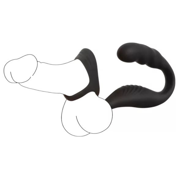 Rebel - stimulateur prostate avec anneau pénis et testicules - noir