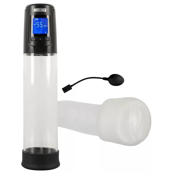 Mister Boner - pompe à pénis automatique rechargeable (noir‑transparent)