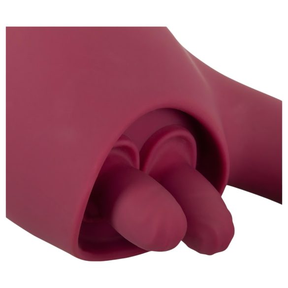 Javida - vibromasseur 2en1 langue stimulante - silicone rouge