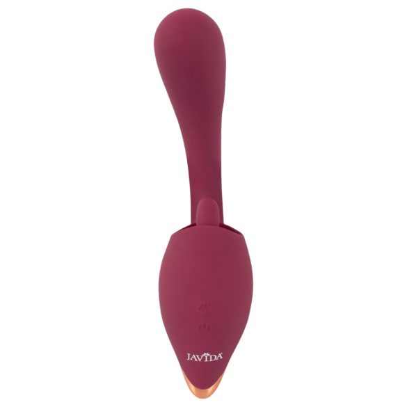 Javida - vibromasseur 2en1 langue stimulante - silicone rouge