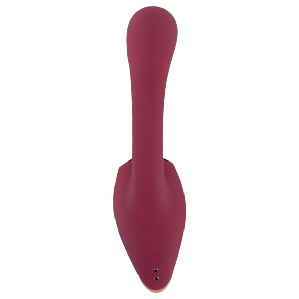 Javida - vibromasseur 2en1 langue stimulante - silicone rouge