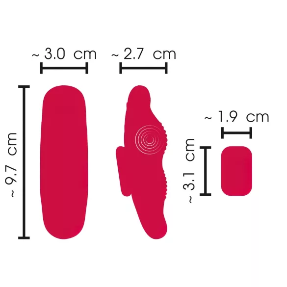 Smile - vibromasseur culotte télécommandé rechargeable - rouge