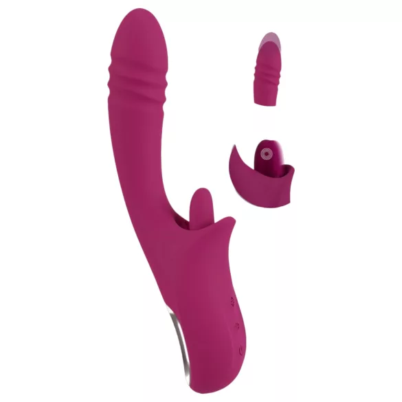 Javida - Vibromasseur langue et va-et-vient - silicone violet