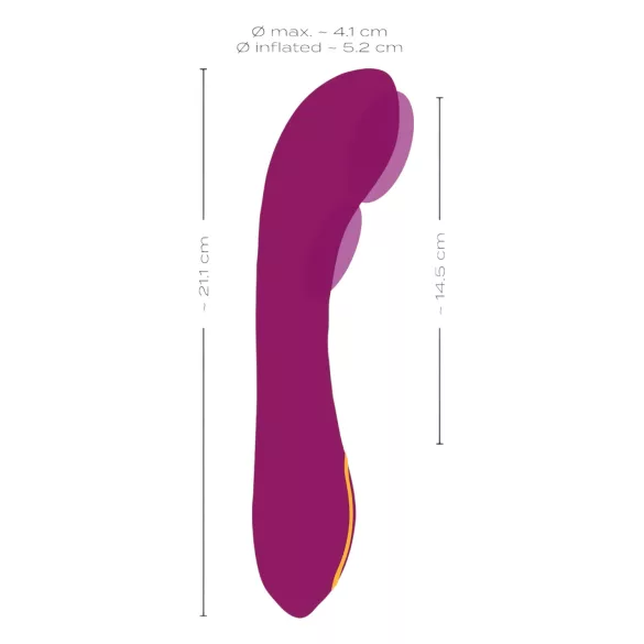 Javida - Vibromasseur gonflable à 2 points (violet)