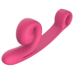  Snail Vibe Curve - vibromasseur 2en1 clitoridien et vaginal - silicone rose
