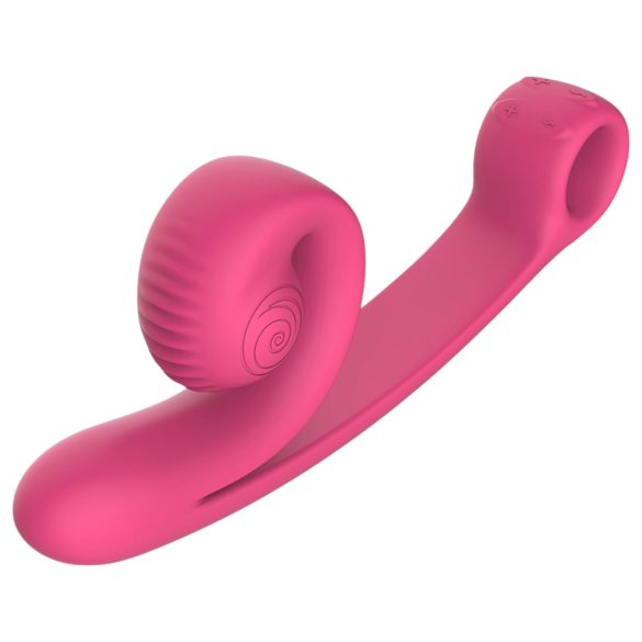 Snail Vibe Curve - vibromasseur 2en1 clitoridien et vaginal - silicone rose