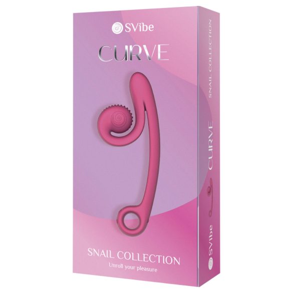 Snail Vibe Curve - vibromasseur 2en1 clitoridien et vaginal - silicone rose