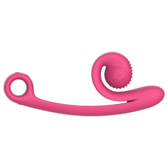 Snail Vibe Curve - vibromasseur 2en1 clitoridien et vaginal - silicone rose
