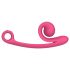 Snail Vibe Curve - vibromasseur 2en1 clitoridien et vaginal - silicone rose