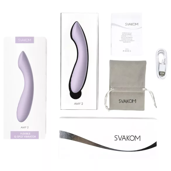 Svakom Amy 2 - vibromasseur point G rechargeable étanche - violet