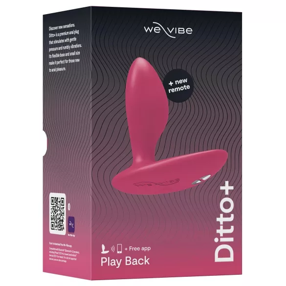 We-Vibe Ditto+ - vibromasseur anal intelligent rechargeable (rose)