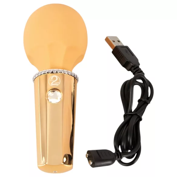 You2Toys - Mini wand massageur vibrant rechargeable - jaune