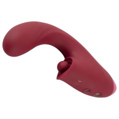  Javida - stimulateur clitoridien vibreur langue 3 en 1 - silicone rouge