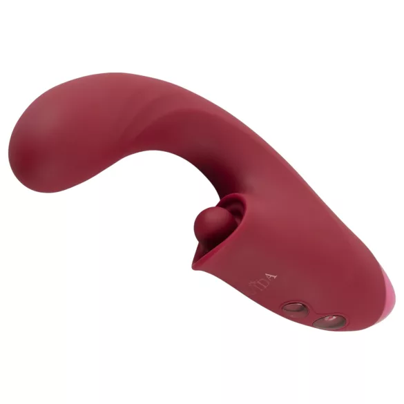 Javida - stimulateur clitoridien vibreur langue 3 en 1 - silicone rouge