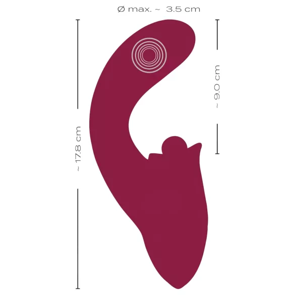 Javida - stimulateur clitoridien vibreur langue 3 en 1 - silicone rouge