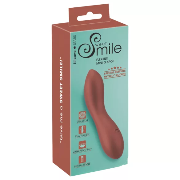 Smile - vibromasseur mini flexible point G - bronze