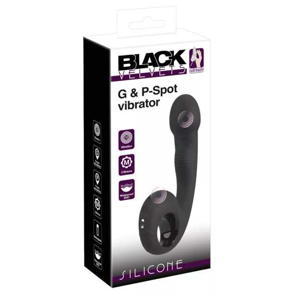 Black Velvets - Vibromasseur point G et P - silicone noir