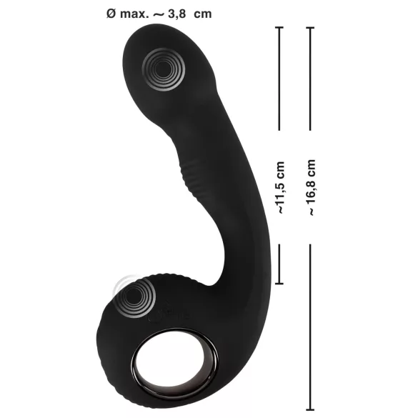 Black Velvets - Vibromasseur point G et P - silicone noir