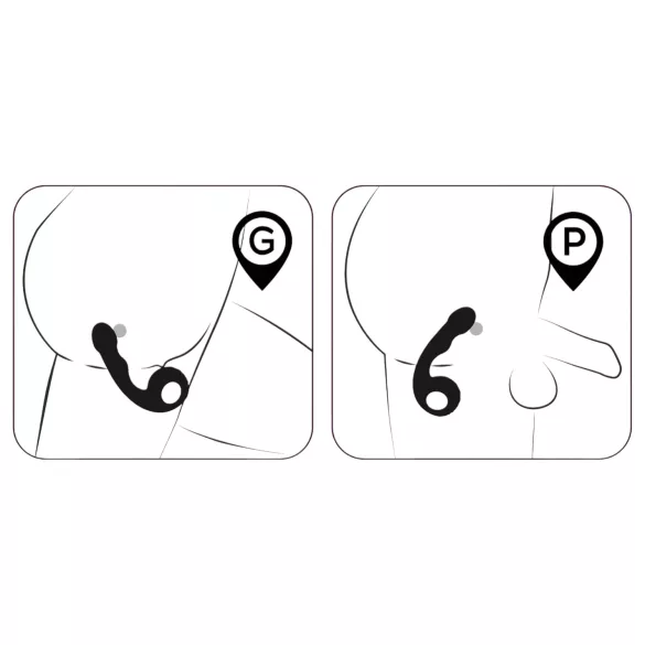 Black Velvets - Vibromasseur point G et P - silicone noir
