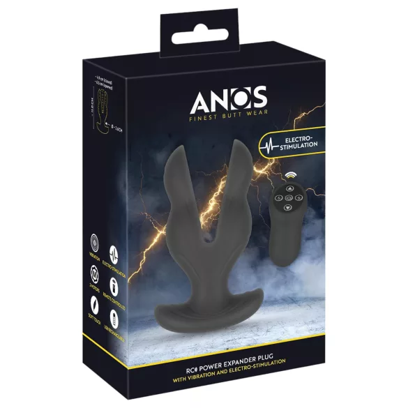 ANOS - gode anal vibrant double - silicone noir