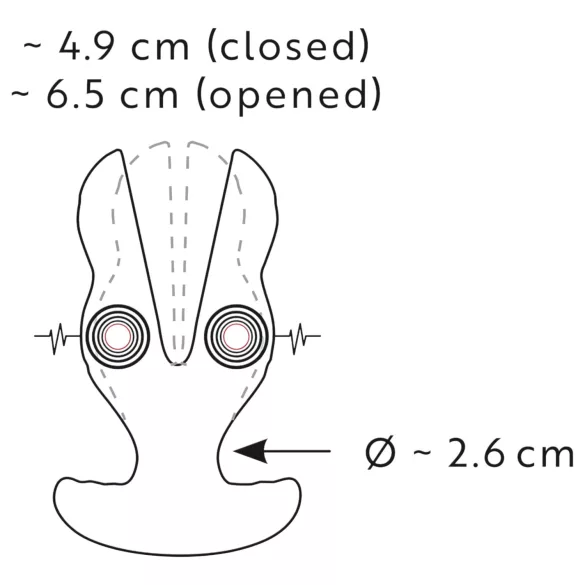 ANOS - gode anal vibrant double - silicone noir