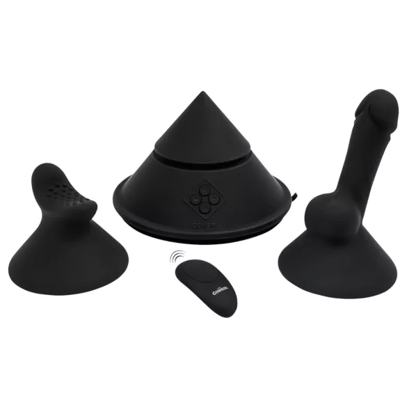 The Cowgirl Cone - machine sexuelle intelligente avec différents accessoires (noir)