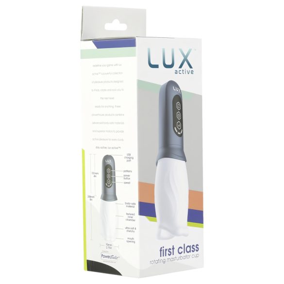 LUX Active First Class - masturbateur rotatif pour homme - blanc/gris