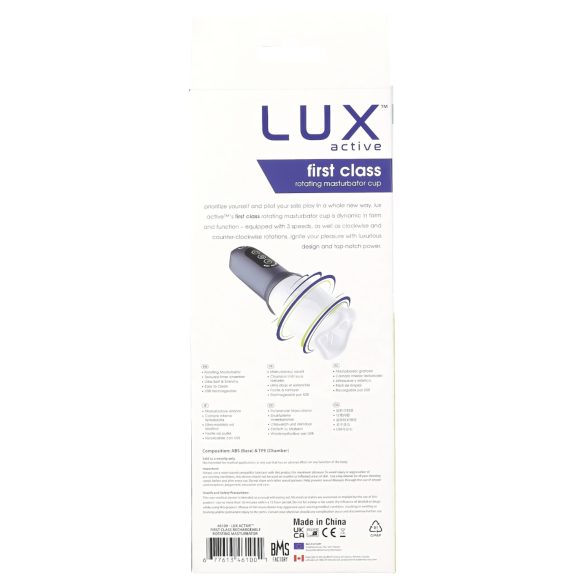 LUX Active First Class - masturbateur rotatif pour homme - blanc/gris