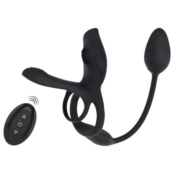 Couples Choice - anneau pénien vibrant multifonction - silicone noir
