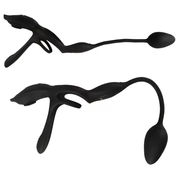 Couples Choice - anneau pénien vibrant multifonction - silicone noir