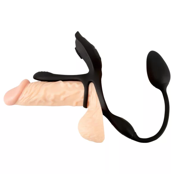 Couples Choice - anneau pénien vibrant multifonction - silicone noir