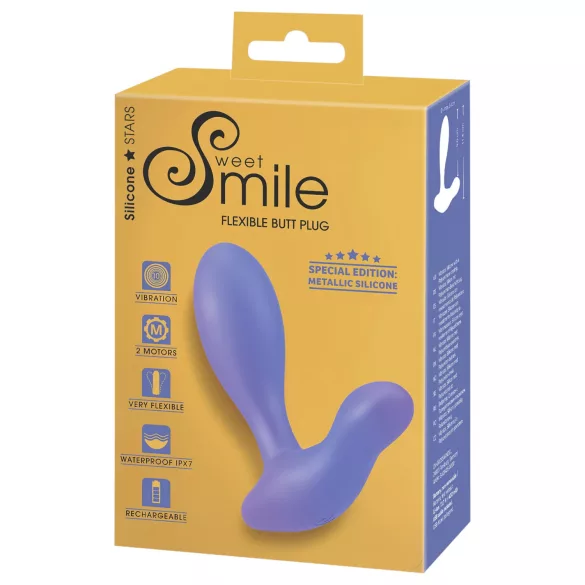 Smile - plug anal vibrant - silicone bleu