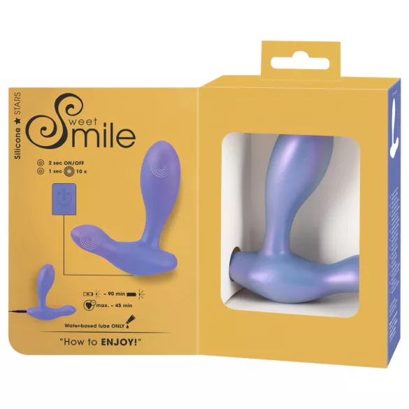 Smile - plug anal vibrant - silicone bleu