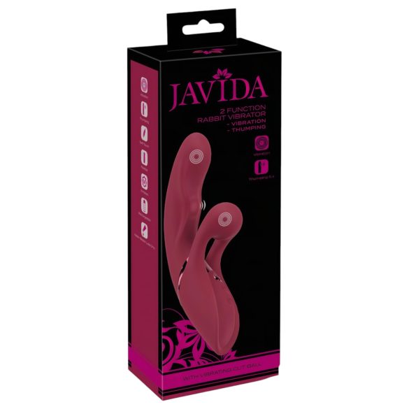 Javida - vibromasseur rabbit 2 fonctions rechargeable