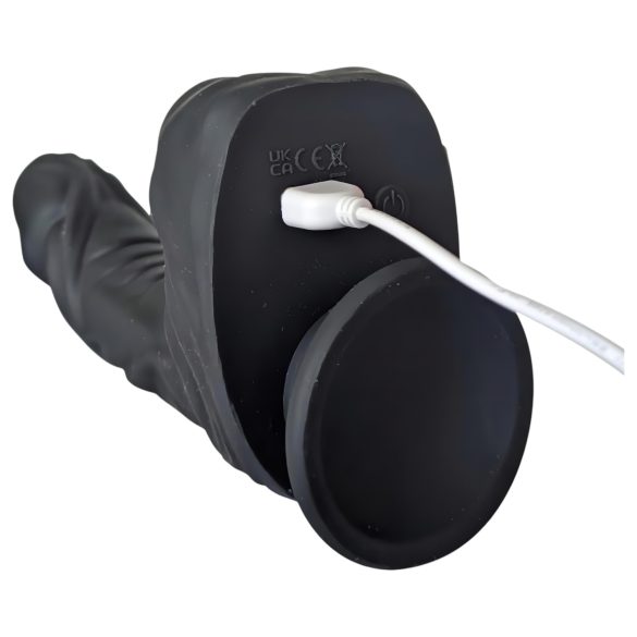 Naked Addiction - godemichet réaliste rotatif et vibrant - silicone noir