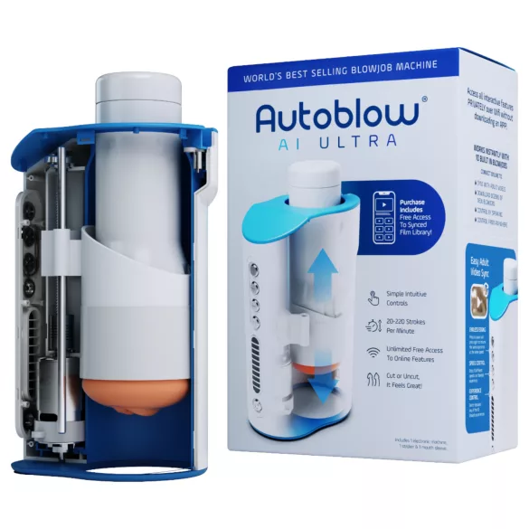 Autoblow A.I. Ultra - masturbateur bouche électrique - blanc