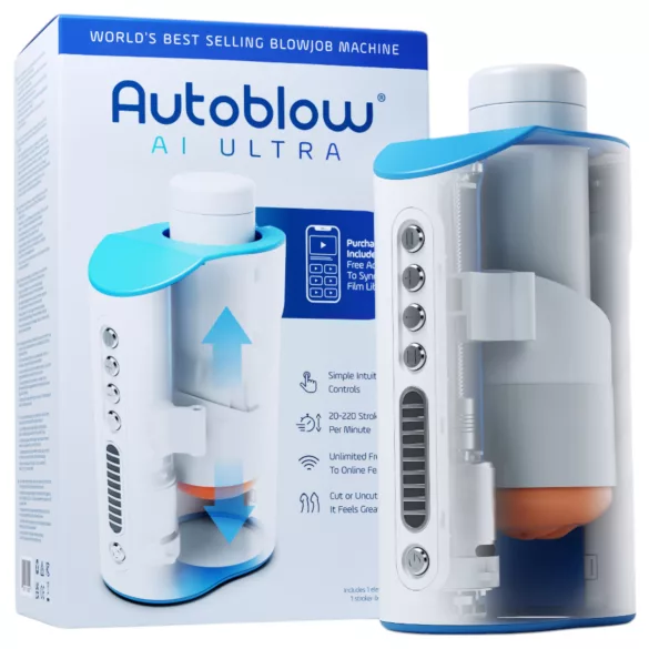 Autoblow A.I. Ultra - masturbateur bouche électrique - blanc