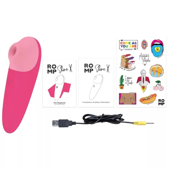 ROMP Shine X - stimulateur clitoridien à ondes pulsées rechargeable - rose