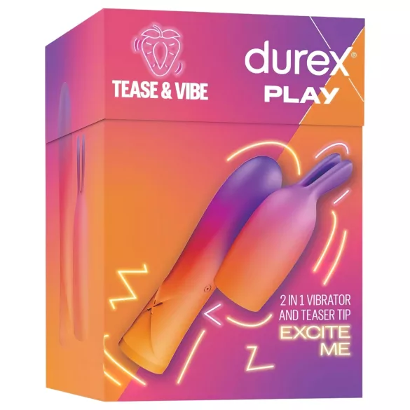 Durex Tease & Vibe - vibromasseur stick avec stimulateur clitoridien lapin