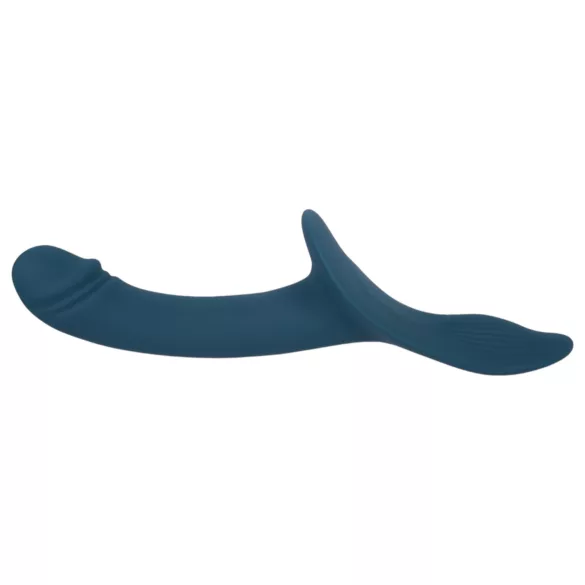 You2Toys - gode ceinture vibrant avec harnais - silicone noir bleu