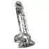 Crystal - Vibromasseur avec ventouse (transparent)