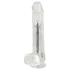 Crystal - Vibromasseur avec ventouse (transparent)
