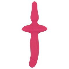   Couples Choice - vibromasseur 2 en 1 et plug anal - silicone rose