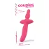 Couples Choice - vibromasseur 2 en 1 et plug anal - silicone rose