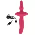 Couples Choice - vibromasseur 2 en 1 et plug anal - silicone rose