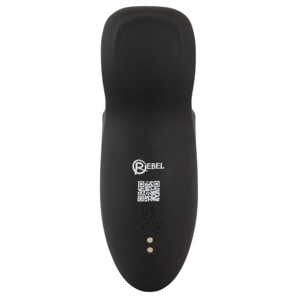 Rebel - masturbateur vibrant pénis à bras mobile - silicone noir