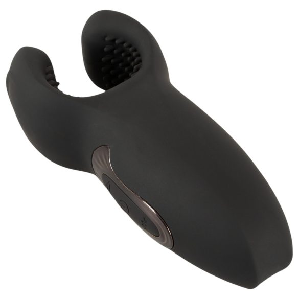 Rebel - masturbateur vibrant pénis à bras mobile - silicone noir