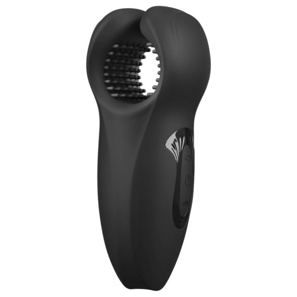 Rebel - masturbateur vibrant pénis à bras mobile - silicone noir